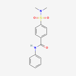molecular formula C15H16N2O3S B2967136 4-(dimethylsulfamoyl)-N-phenylbenzamide CAS No. 313254-27-2