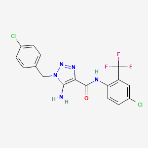 5-amino-N-(4-chloro-2-(trifluoromethyl)phenyl)-1-(4-chlorobenzyl)-1H-1,2,3-triazole-4-carboxamide