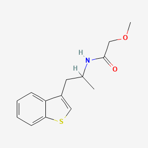 molecular formula C14H17NO2S B2967148 N-[1-(1-benzothiophen-3-yl)propan-2-yl]-2-methoxyacetamide CAS No. 2034367-58-1