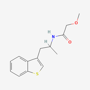 molecular formula C14H17NO2S B2967148 N-(1-(benzo[b]thiophen-3-yl)propan-2-yl)-2-methoxyacetamide CAS No. 2034367-58-1