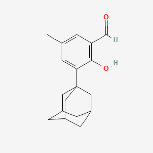 molecular formula C18H22O2 B2967157 3-(1-Adamantyl)-2-hydroxy-5-methylbenzaldehyde CAS No. 231963-91-0