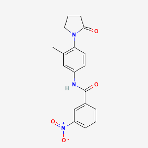 molecular formula C18H17N3O4 B2967167 N-[3-methyl-4-(2-oxopyrrolidin-1-yl)phenyl]-3-nitrobenzamide CAS No. 922924-73-0