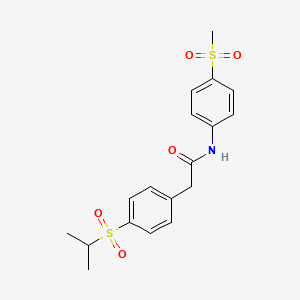 2-(4-(isopropylsulfonyl)phenyl)-N-(4-(methylsulfonyl)phenyl)acetamide