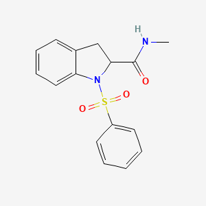 N-methyl-1-(phenylsulfonyl)indoline-2-carboxamide
