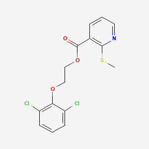 molecular formula C15H13Cl2NO3S B2967198 2-(2,6-Dichlorophenoxy)ethyl 2-(methylsulfanyl)pyridine-3-carboxylate CAS No. 875285-42-0