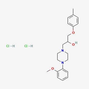 molecular formula C21H30Cl2N2O3 B2967204 1-(4-(2-Methoxyphenyl)piperazin-1-yl)-3-(p-tolyloxy)propan-2-ol dihydrochloride CAS No. 1185511-82-3