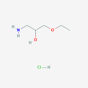 molecular formula C5H14ClNO2 B2967209 1-Amino-3-ethoxy-propan-2-ol hydrochloride CAS No. 35152-18-2; 60812-34-2