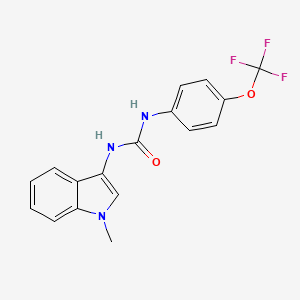 molecular formula C17H14F3N3O2 B2967213 1-(1-methyl-1H-indol-3-yl)-3-(4-(trifluoromethoxy)phenyl)urea CAS No. 941879-42-1