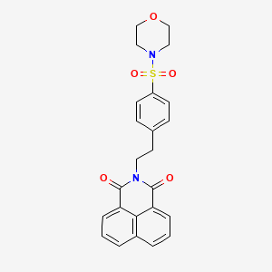 molecular formula C24H22N2O5S B2967217 2-(4-(吗啉磺酰基)苯乙基)-1H-苯并[de]异喹啉-1,3(2H)-二酮 CAS No. 838898-11-6