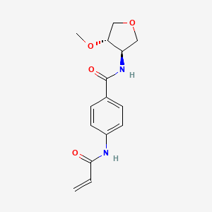 N-[(3R,4S)-4-Methoxyoxolan-3-yl]-4-(prop-2-enoylamino)benzamide