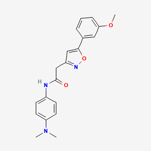 N-(4-(dimethylamino)phenyl)-2-(5-(3-methoxyphenyl)isoxazol-3-yl)acetamide