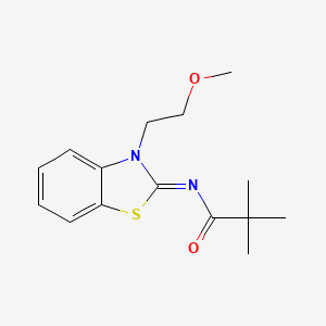 (Z)-N-(3-(2-methoxyethyl)benzo[d]thiazol-2(3H)-ylidene)pivalamide