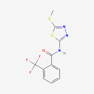 N-(5-(methylthio)-1,3,4-thiadiazol-2-yl)-2-(trifluoromethyl)benzamide