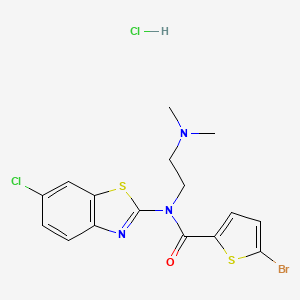 5-bromo-N-(6-chlorobenzo[d]thiazol-2-yl)-N-(2-(dimethylamino)ethyl)thiophene-2-carboxamide hydrochloride