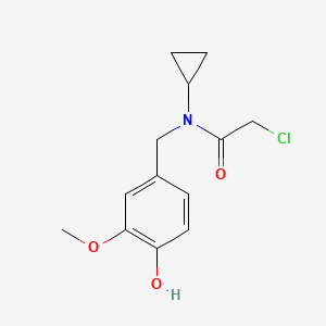 2-Chloro-N-cyclopropyl-N-[(4-hydroxy-3-methoxyphenyl)methyl]acetamide