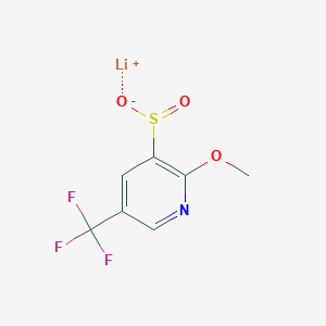 molecular formula C7H5F3LiNO3S B2967248 lithium(1+) ion 2-methoxy-5-(trifluoromethyl)pyridine-3-sulfinate CAS No. 2248405-17-4