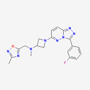 1-[3-(3-Fluorophenyl)-[1,2,4]triazolo[4,3-b]pyridazin-6-yl]-N-methyl-N-[(3-methyl-1,2,4-oxadiazol-5-yl)methyl]azetidin-3-amine