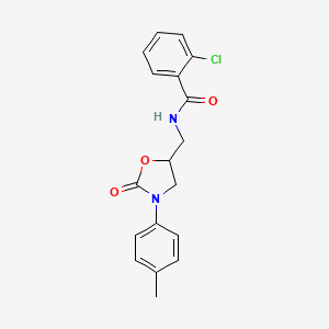 2-chloro-N-((2-oxo-3-(p-tolyl)oxazolidin-5-yl)methyl)benzamide