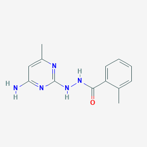 molecular formula C13H15N5O B2967253 N'-(4-amino-6-methylpyrimidin-2-yl)-2-methylbenzohydrazide CAS No. 2034229-47-3