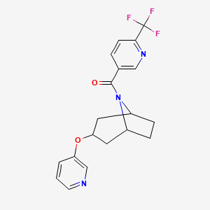 ((1R,5S)-3-(pyridin-3-yloxy)-8-azabicyclo[3.2.1]octan-8-yl)(6-(trifluoromethyl)pyridin-3-yl)methanone