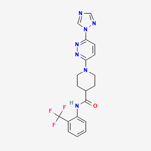 1-(6-(1H-1,2,4-triazol-1-yl)pyridazin-3-yl)-N-(2-(trifluoromethyl)phenyl)piperidine-4-carboxamide