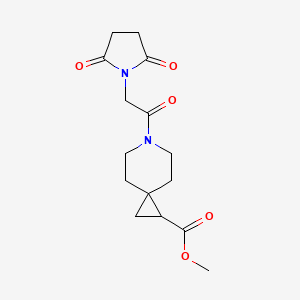 Methyl 6-(2-(2,5-dioxopyrrolidin-1-yl)acetyl)-6-azaspiro[2.5]octane-1-carboxylate