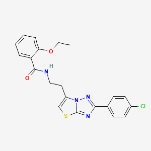 N-(2-(2-(4-chlorophenyl)thiazolo[3,2-b][1,2,4]triazol-6-yl)ethyl)-2-ethoxybenzamide