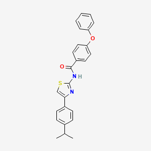 molecular formula C25H22N2O2S B2967265 N-(4-(4-isopropylphenyl)thiazol-2-yl)-4-phenoxybenzamide CAS No. 324758-92-1