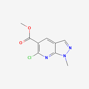 molecular formula C9H8ClN3O2 B2967272 Methyl 6-chloro-1-methylpyrazolo[3,4-b]pyridine-5-carboxylate CAS No. 2091473-85-5