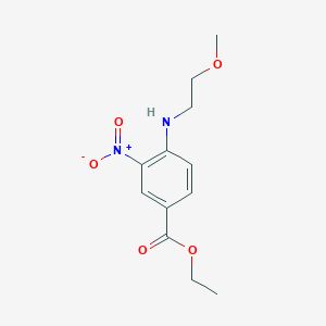 molecular formula C12H16N2O5 B2967323 Ethyl 4-[(2-methoxyethyl)amino]-3-nitrobenzoate CAS No. 310451-72-0
