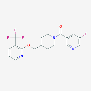 (5-Fluoropyridin-3-yl)-[4-[[3-(trifluoromethyl)pyridin-2-yl]oxymethyl]piperidin-1-yl]methanone