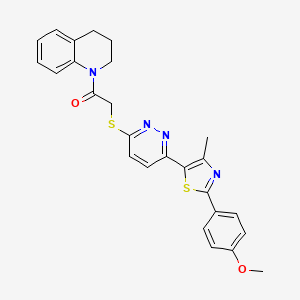 1-(3,4-dihydroquinolin-1(2H)-yl)-2-((6-(2-(4-methoxyphenyl)-4-methylthiazol-5-yl)pyridazin-3-yl)thio)ethanone