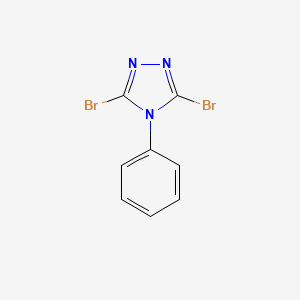 molecular formula C8H5Br2N3 B2967328 3,5-Dibromo-4-phenyl-1,2,4-triazole CAS No. 56616-82-1