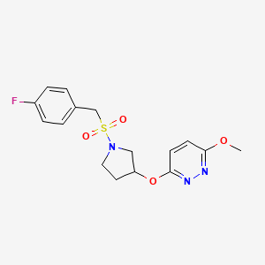 3-((1-((4-Fluorobenzyl)sulfonyl)pyrrolidin-3-yl)oxy)-6-methoxypyridazine
