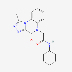 N-cyclohexyl-2-(1-methyl-4-oxo-[1,2,4]triazolo[4,3-a]quinoxalin-5(4H)-yl)acetamide