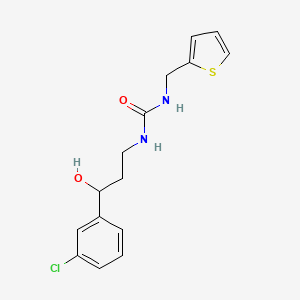 1-(3-(3-Chlorophenyl)-3-hydroxypropyl)-3-(thiophen-2-ylmethyl)urea