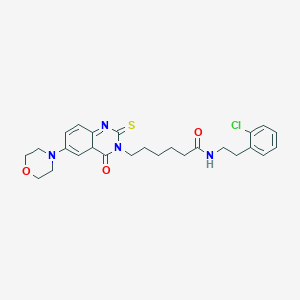 N-[2-(2-chlorophenyl)ethyl]-6-[6-(morpholin-4-yl)-4-oxo-2-sulfanylidene-1,2,3,4-tetrahydroquinazolin-3-yl]hexanamide