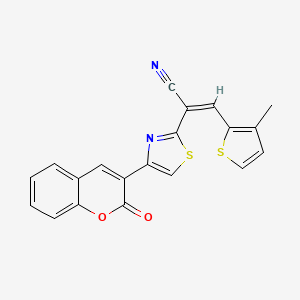 (Z)-3-(3-methylthiophen-2-yl)-2-(4-(2-oxo-2H-chromen-3-yl)thiazol-2-yl)acrylonitrile