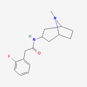 molecular formula C16H21FN2O B2967348 N1-(8-Methyl-8-azabicyclo[3.2.1]oct-3-yl)-2-(2-fluorophenyl)acetamide CAS No. 247565-70-4