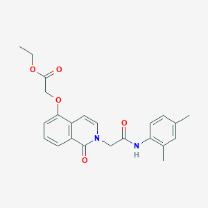 molecular formula C23H24N2O5 B2967353 ethyl 2-[(2-{[(2,4-dimethylphenyl)carbamoyl]methyl}-1-oxo-1,2-dihydroisoquinolin-5-yl)oxy]acetate CAS No. 868223-88-5