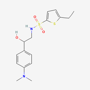 molecular formula C16H22N2O3S2 B2967372 N-(2-(4-(dimethylamino)phenyl)-2-hydroxyethyl)-5-ethylthiophene-2-sulfonamide CAS No. 1448044-83-4