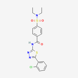 molecular formula C19H19ClN4O3S2 B2967381 N-[5-(2-chlorophenyl)-1,3,4-thiadiazol-2-yl]-4-(diethylsulfamoyl)benzamide CAS No. 392241-56-4
