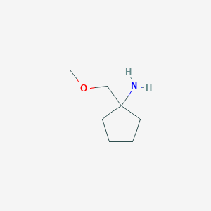 1-(Methoxymethyl)cyclopent-3-en-1-amine