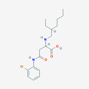 molecular formula C18H27BrN2O3 B2967399 4-((2-Bromophenyl)amino)-2-((2-ethylhexyl)amino)-4-oxobutanoic acid CAS No. 1048001-65-5