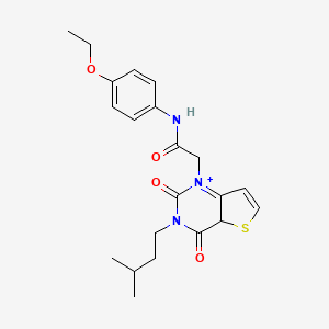 molecular formula C21H25N3O4S B2967420 N-(4-ethoxyphenyl)-2-[3-(3-methylbutyl)-2,4-dioxo-1H,2H,3H,4H-thieno[3,2-d]pyrimidin-1-yl]acetamide CAS No. 1252839-97-6