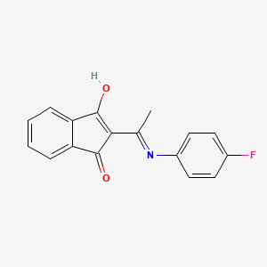 2-(((4-Fluorophenyl)amino)ethylidene)indane-1,3-dione
