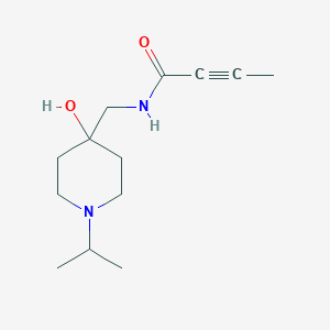 N-[(4-Hydroxy-1-propan-2-ylpiperidin-4-yl)methyl]but-2-ynamide