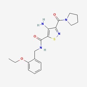 4-amino-N-(2-ethoxybenzyl)-3-(pyrrolidine-1-carbonyl)isothiazole-5-carboxamide