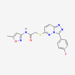 2-{[3-(4-fluorophenyl)[1,2,4]triazolo[4,3-b]pyridazin-6-yl]thio}-N-(5-methylisoxazol-3-yl)acetamide