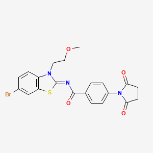 (Z)-N-(6-bromo-3-(2-methoxyethyl)benzo[d]thiazol-2(3H)-ylidene)-4-(2,5-dioxopyrrolidin-1-yl)benzamide